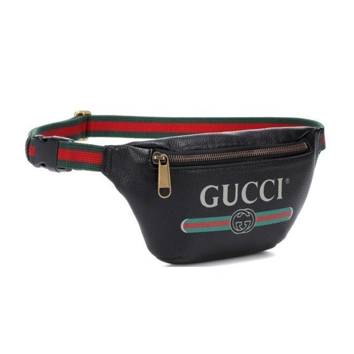 二手 GUCCI 黑色 cuir avec logo Gucci Mini 腰包