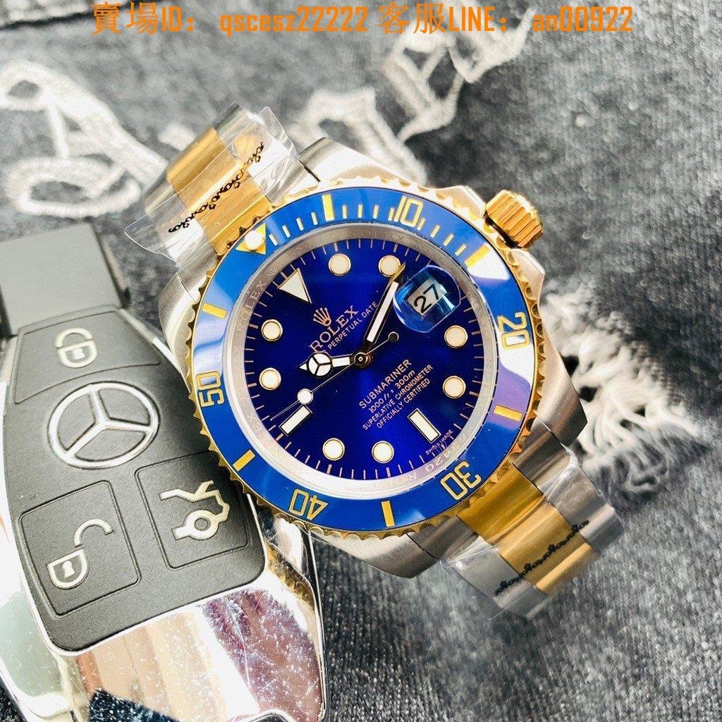 勞力士Rolex男錶40mm男士時尚商務腕錶全自動機械機芯陶瓷圈口機械錶勞力士3針潛水鬼系列手錶
