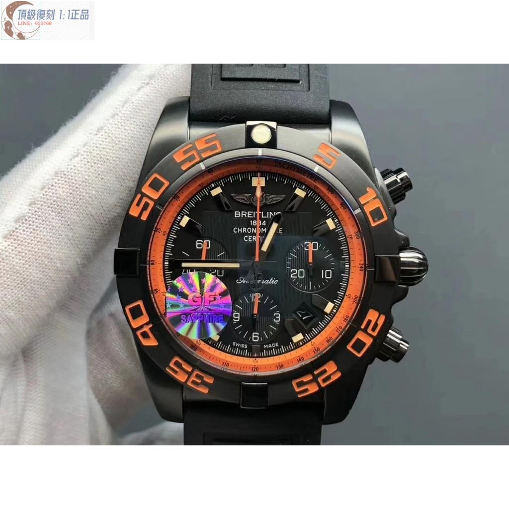 高端 Breitling百年靈GF黑鷹Chronomat44Raven7750機芯機械錶男士腕錶