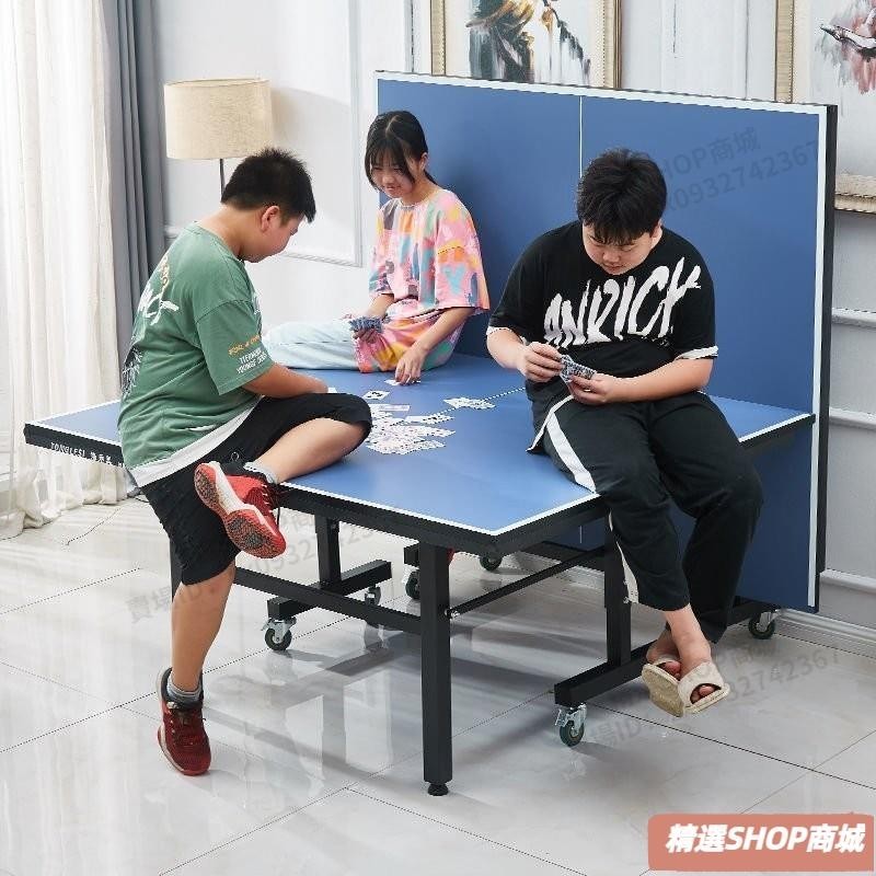 乒乓球桌室內標準尺寸傢用乒乓球臺折疊可移動兵乓球臺桌案子乒乓球桌/桌球桌/桌球檯/折疊桌球桌