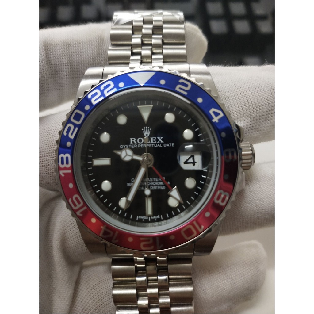 ROLEX勞力士 GMT 藍黑框 16233 陶瓷圈 男士手錶 勞力士格林尼治型II 腕錶 機械錶*✢#$♤☆☊▼ *$