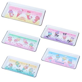 【現貨】小禮堂 Sanrio 三麗鷗 長方形樹脂置物盤 (甜筒款) Kitty 大耳狗 酷洛米