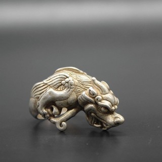 *NTV古玩雜項收藏仿古仿戒指招財貔貅戒指工藝品銅戒指工藝品 工藝收藏