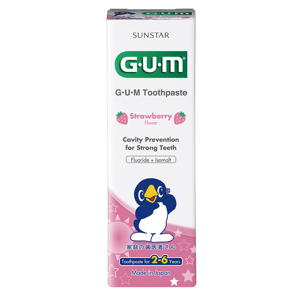 【近期品出清】GUM兒童專業護齒牙膏草莓(2-6歲)(效期2026.09)【三友藥妝Tomod's】