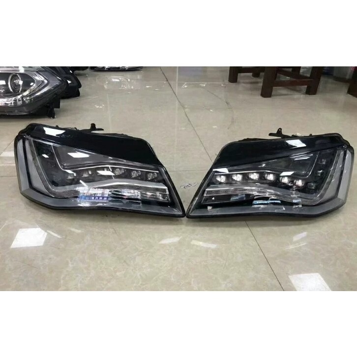 適用11 12 13 14款奧迪 A8D4大燈總成S8 RS8全LED龍珠大燈低升高