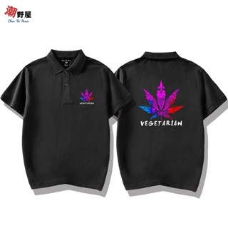 潮野屋 大麻葉 三葉草 polo衫 短t 衣服 短袖上衣 歐美 潮t 可愛 潮流 街頭 創意 休閒穿搭 wpd-214