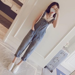 C.shop 小眾設計感 潮流 長褲 顯瘦 休閒ins超火背帶褲女貓爪韓版春秋新款寬鬆連體褲網紅衕款牛仔褲5