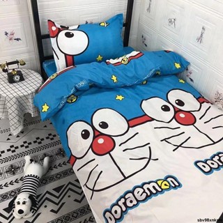 價格實惠🔔ins可愛卡通哆啦A夢床單被套3四件套床上用品單人學生宿舍三件套