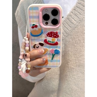 日韓刺繡麵包小狗適用蘋果iPhone15/14/13/12/11Promax/XR/7/8Plus手機殼