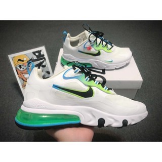 日本代購Nike Air Max 270 React SE 白綠 螢光 地球 氣墊 男女 CK6457-100