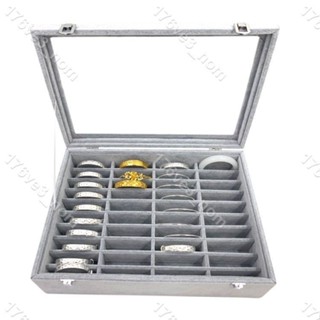 愛家大麥場💕高階冰花絨珠寶手鐲箱40位玉器翡翠手鐲戒指玉鐲子展示收納盒💕176ve3_nom8/5