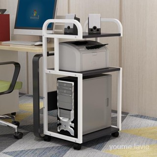 【品質優選】桌面電腦主機架廚房辦公室移動臺式機箱託架置物收納架列印機架子