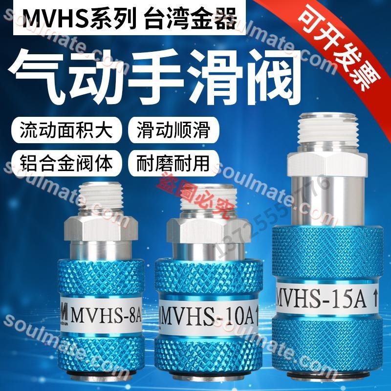 店長推薦 原裝Mindman金器手動閥手滑閥MVHS-8A MVHS-10A MVHS-15AMVHS-20A/量大有優