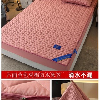 《免運 可貨到付款》 限時下殺 六面全包床笠 新款防水席夢思床墊床包防滑床套拉煉床罩定製