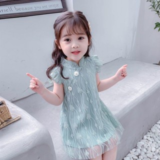 【新店開張】兒童旗袍 中小童公主裙 民族風復古寶寶漢服嬰幼兒連衣裙 洋裝