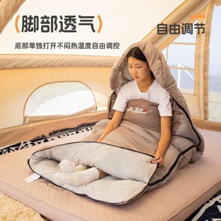 旅行睡袋 隔髒睡袋 睡墊 露營睡袋 睡袋三件組 露營 露營裝備 羽絨睡袋 睡袋 北山狼睡袋成人戶外露營單人午休冬季加厚