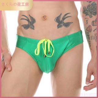 CLEVER-MENOMDE歐碼男士三角泳褲係帶溫泉遊泳健身泳衣速乾沙灘褲 性感內褲男 四角內褲 平口褲 丁字褲