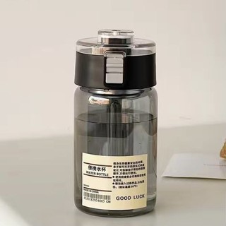 高顏值無印良品平替 簡約隨手杯無印簡約耐高溫水杯ins隨手高顏值濾網便攜學生男女學生塑膠杯子 耐高溫水杯