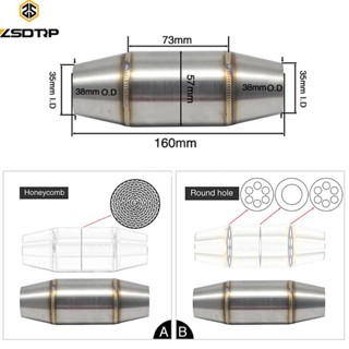 ⚡出貨 Zsdtrp 35MM 摩托車排氣管消音器催化劑膨脹室用於 CRF RMZ DRZ KTM YZF KXF CR