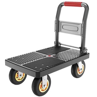 手推車 推車 拉貨推車 小拉車 板車 折疊推車 拖板車 輕便手推車 運輸車折疊手推車四輪靜音小推車拉貨推貨車可折疊搬運平