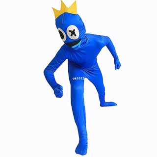 【現出】萬聖節彩虹朋友ROBLOX遊戲cos衣服藍色小怪物服裝連身衣成人兒童親子裝