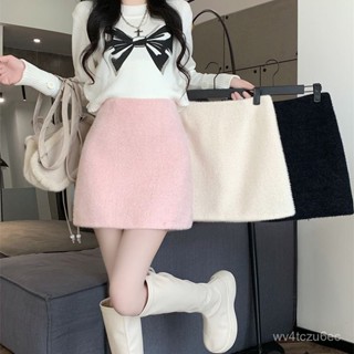【VV】 辣妹複古學院風半身裙女美式冬季小個子高腰包臀小眾設計感短裙子