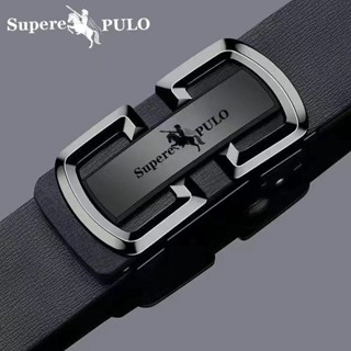 8號倉庫 男士真皮皮帶 自動口腰帶 保羅POLO皮帶男真皮自動扣腰帶純牛皮年輕人休閑個性韓版潮流褲帶 皮帶男 商務腰帶