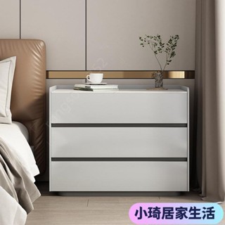 【新品】全實木床頭櫃大三層簡約現代高級感收納櫃新款輕奢主臥高階床邊櫃XQJX