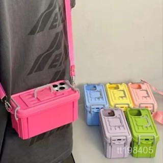 新款熱賣 iPhone手機殻 工具箱手機殻 收納箱手機殼 蘋果手機殼馬卡龍收納盒手機殼 揹包手機殼 斜挎包手機殼