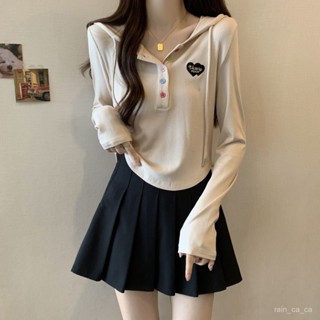 【臺灣出貨】大碼秋季上衣女 連帽正肩長袖衛衣 新款洋氣寬鬆顯瘦遮肉不規則上衣