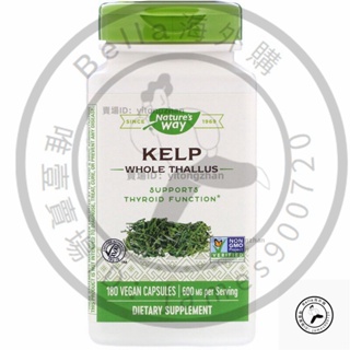 Naure's way海帶補碘 甲狀腺健康Kelp Whole Thallus 180粒膠囊 G