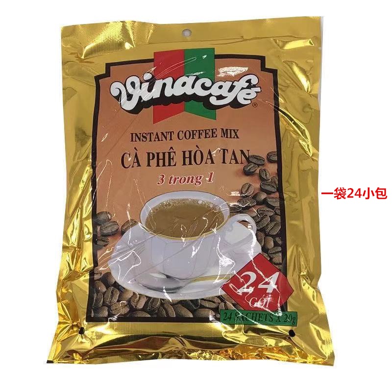 越南金裝威拿咖啡Vinacafe三合一速溶即溶咖啡粉一袋480x24小包裝