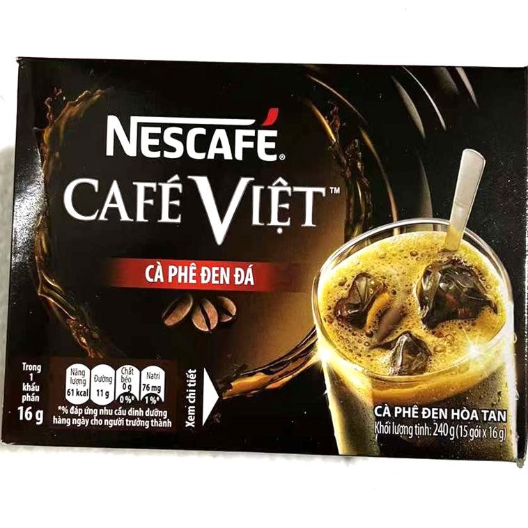 越南NESCAFE CAFE VIET速溶黑咖啡冰咖啡苦咖啡即沖速食240克