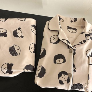 Xuan♥韓國ins睡衣春秋款女長袖新款甜美日系卡通可愛冬季家居服套裝