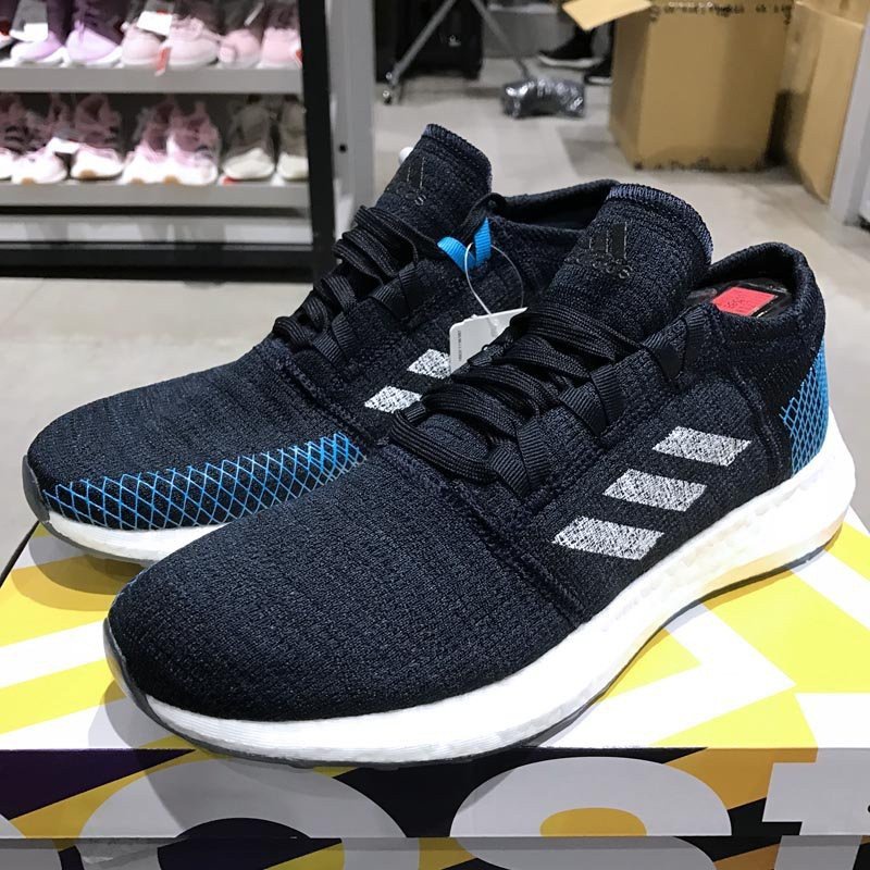 ADIDAS愛迪達 PureBOOST 深藍色運動鞋跑步鞋休閒慢跑男鞋路跑馬拉松EE4675