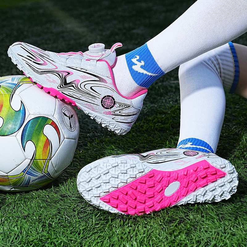 新款 兒童 足球鞋 兒童 碎釘 專業 訓練鞋 女生 小學生 球鞋 運動鞋