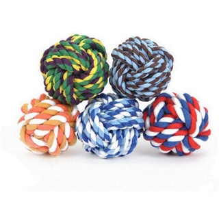 1pc cotton big size rope ball toys pet dog cat chew rope tee
