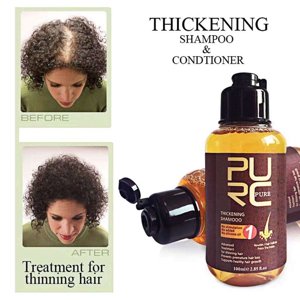 2pcs PURC Herbal Ginger hair growth Shampoo Care Essence