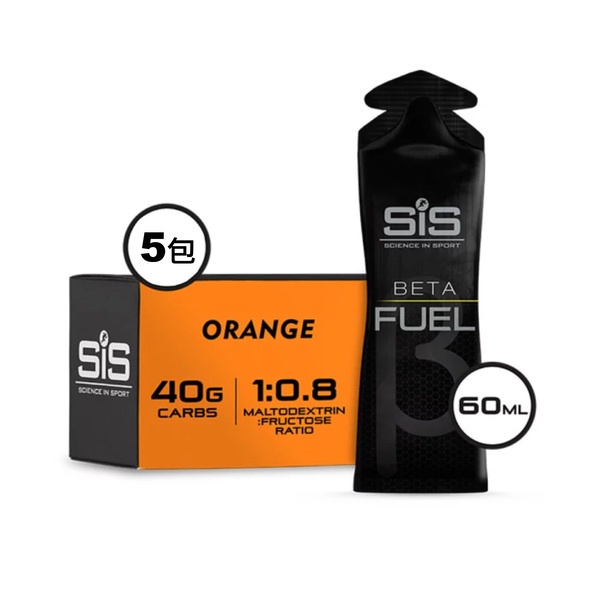 SiS BETA FUEL 5包入  雙效能量膠/黑膠/果膠/補給品-崇越單車休閒館