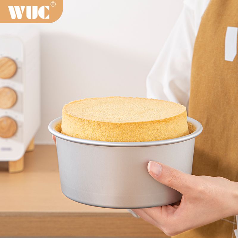 熱銷 圓形戚風蛋糕模4寸6寸8寸家用活底烘焙工具模具烤箱空氣炸鍋專用