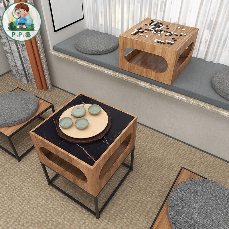 象棋桌圍棋桌雙面兩用中式桌椅組合多功能飄窗小茶幾日式榻榻米矮炕桌