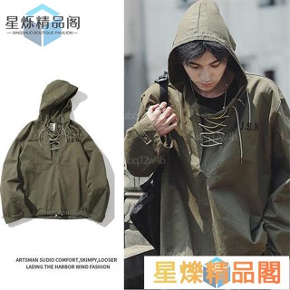 【桃園出貨】新貨 新品 工裝 美式復古二戰海軍甲 板服短版 刷毛加厚風衣惡劣天氣外套大學T男💝好物推薦