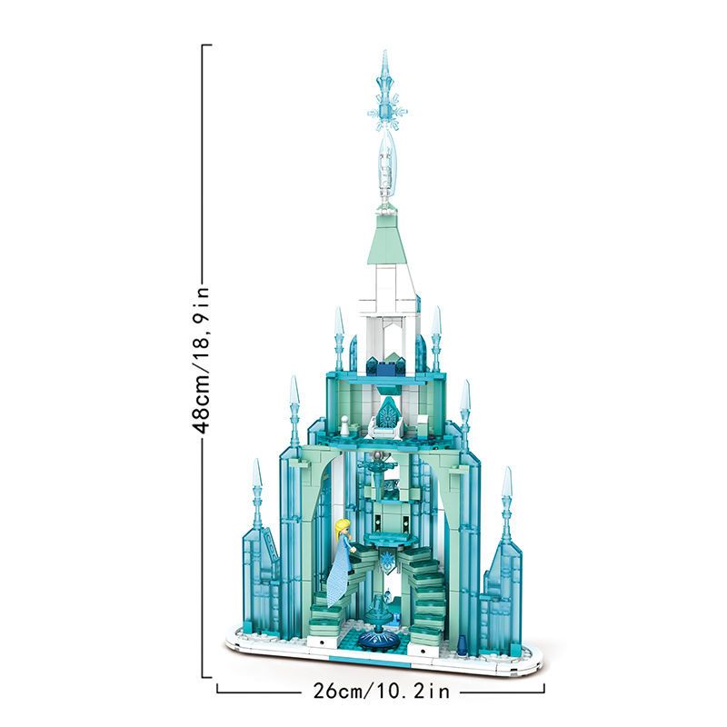 ⚡台灣熱賣⚡兼容樂高冰雪奇緣城堡拼裝積木迪士尼43197艾莎女孩版玩具8到12歲