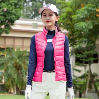 高爾夫服裝女秋冬季女裝羽絨馬甲新款保暖運動套裝外套背心