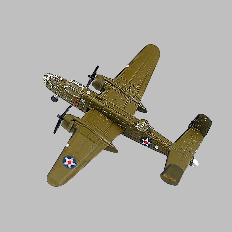 戰機模型 1:200 B25轟炸機b-25飛機模型美國合金仿真戰斗機成品擺件模型 客機 合金 飛機模型 飛機玩具