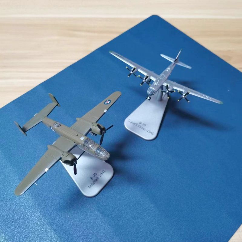 戰機模型 轟炸機模型B25超級堡壘二戰合金仿真飛機B29轟炸機小男孩核彈模型 客機 合金 飛機模型 飛機玩具
