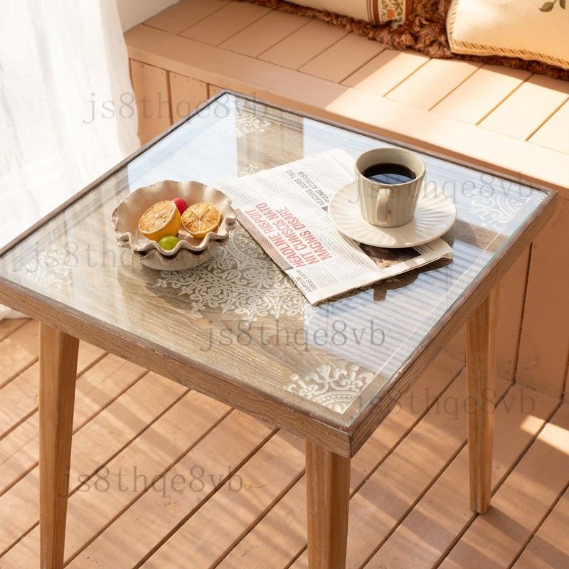 摩洛哥實木方桌小戶型餐桌日式民宿陽光房洽談桌咖啡桌方形茶幾