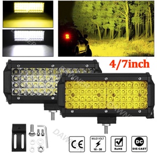 7 Inch Yellow LED Light Bar Offroad Spot LED Work Light Bar