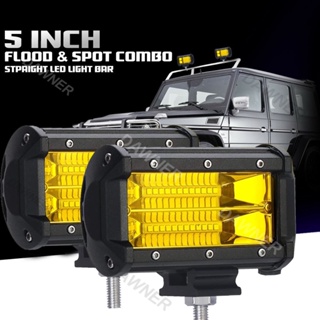 72W Yellow LED Fog Light Bar for Truck Tractor Work Light Ba