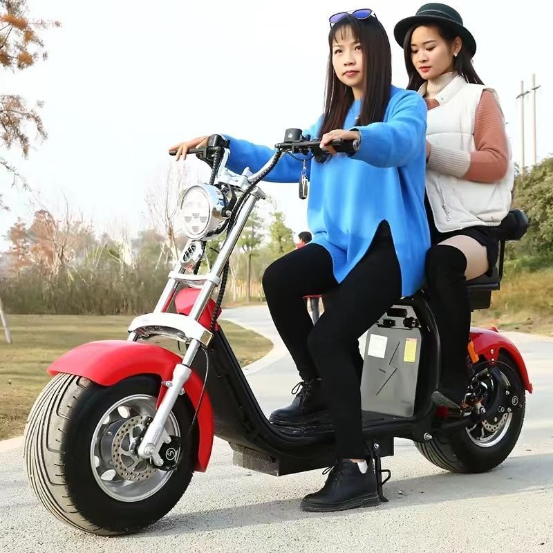 【下單咨詢客服】哈雷男士女士寬輪胎電動滑板車兩輪非摩托成人大雙人輪人代步車